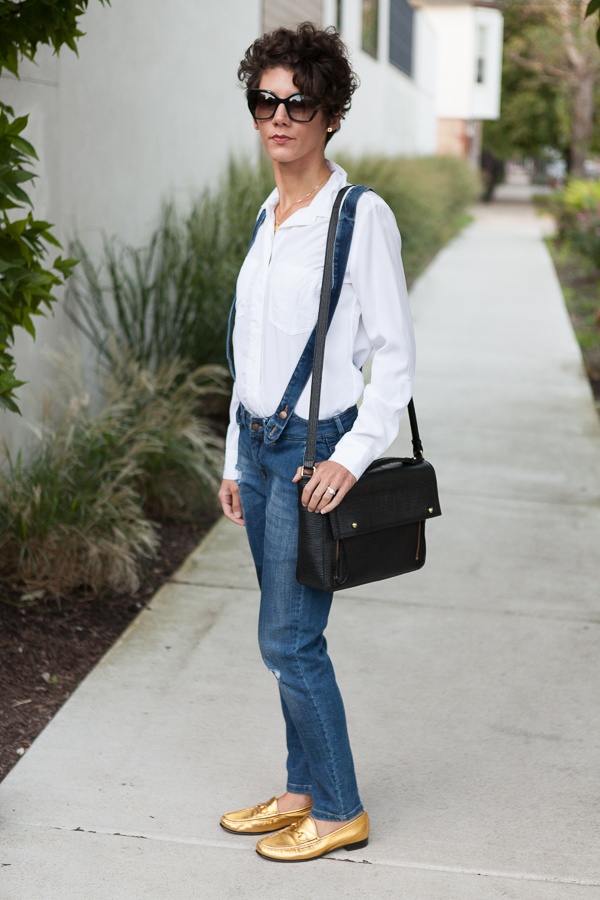 Gold loafers outfit deals
