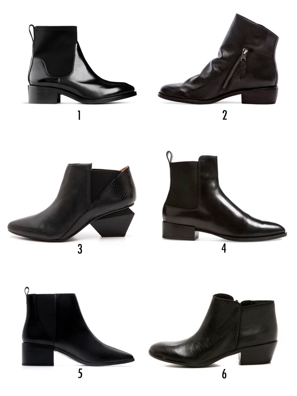 black ankle boots - taffeta + cedar